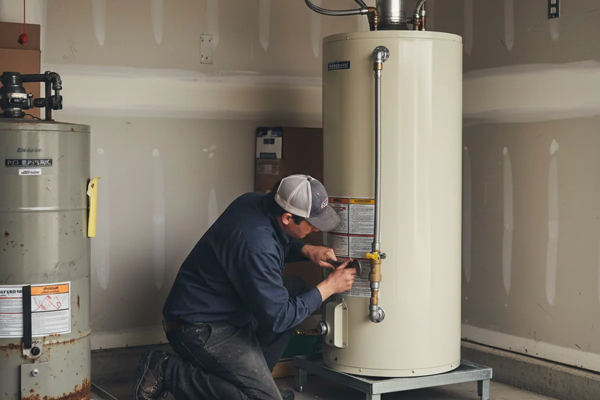 Water heater and shutoff valve replacement in Burrton